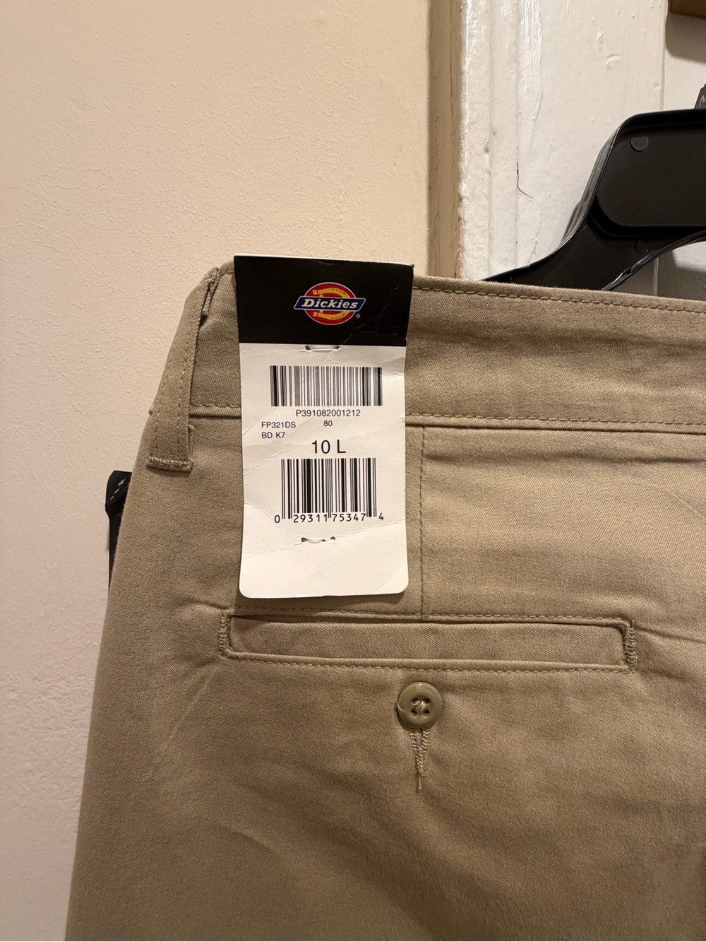 Dickies Women's Straight-Leg Pants in Khaki Beige - Picture 5 of 10